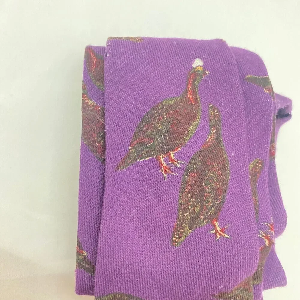 #5647 Robert Talbott Quail Deep Purple Peacock Mens Necktie, Tie 57X4